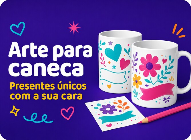 Arte para Caneca de Porcelana